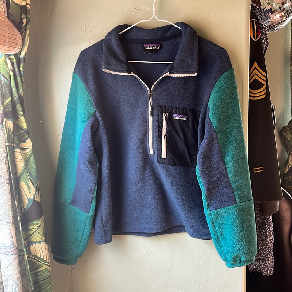 Patagonia Womens Microdini 1/2 Zip Fleece Pullover Tidepool Blue